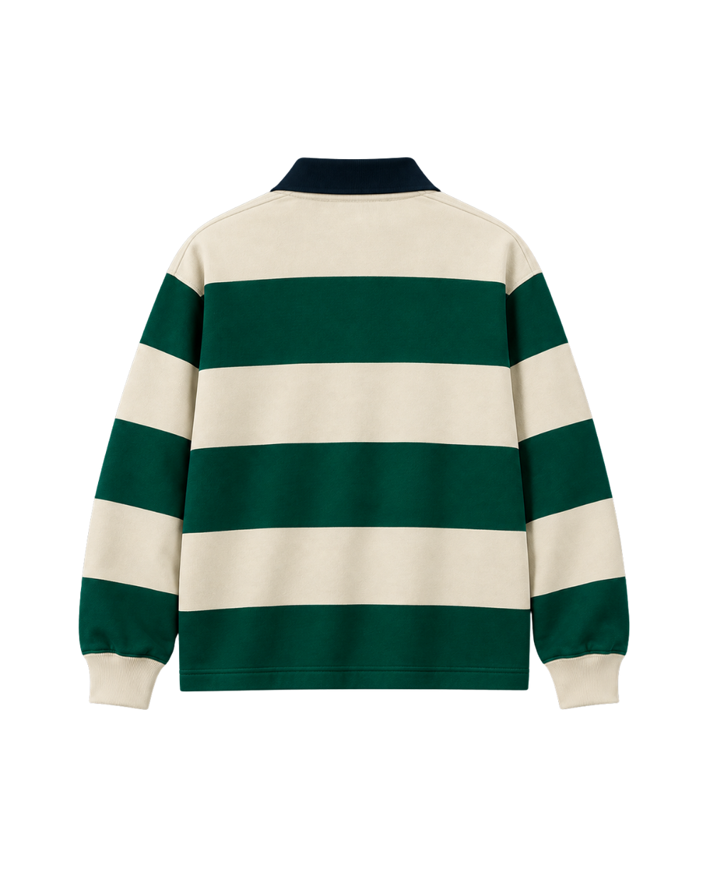 THE HERITAGE POLO SWEATSHIRT — IVORY / FOREST