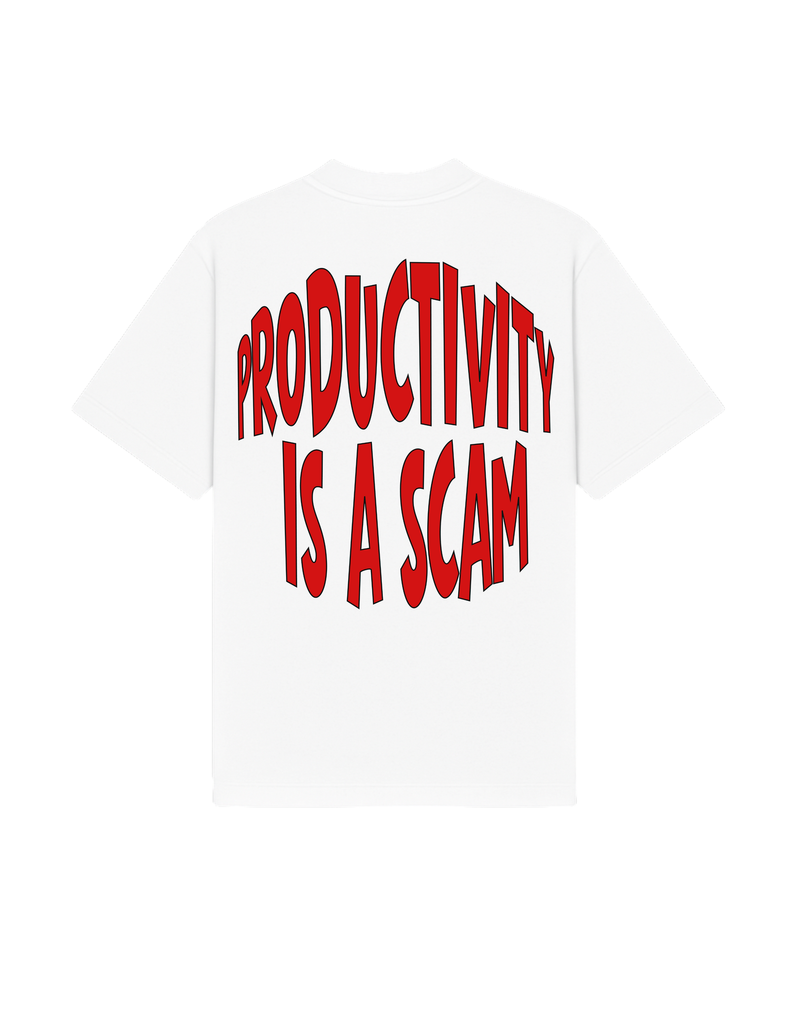 PRODUCTIVITY IS A SCAM T-SHIRT - WHITE