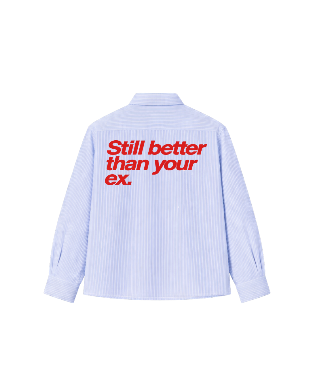 BETTER THAN YOUR EX STRIPED SHIRT - SKY BLUE