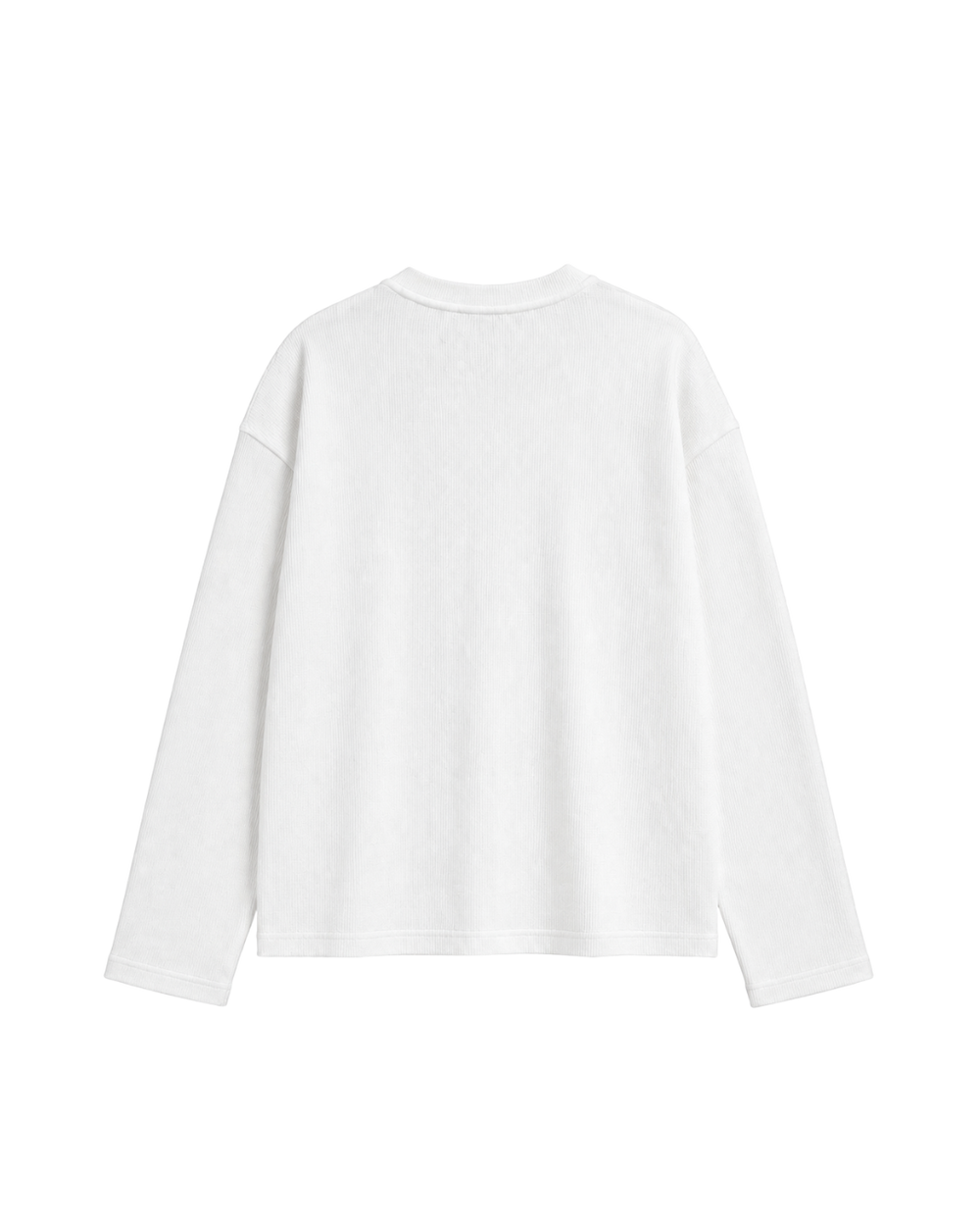 HASHWAY ARCHIVES EMBROIDERED HENLEY WAFFLE T-SHIRT - WHITE