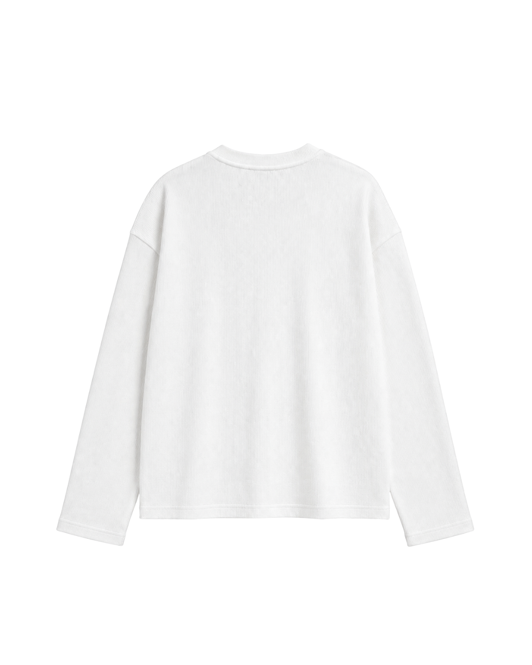 HASHWAY ARCHIVES EMBROIDERED HENLEY WAFFLE T-SHIRT - WHITE