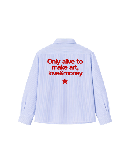 ONLY ALIVE STRIPED SHIRT - SKY BLUE
