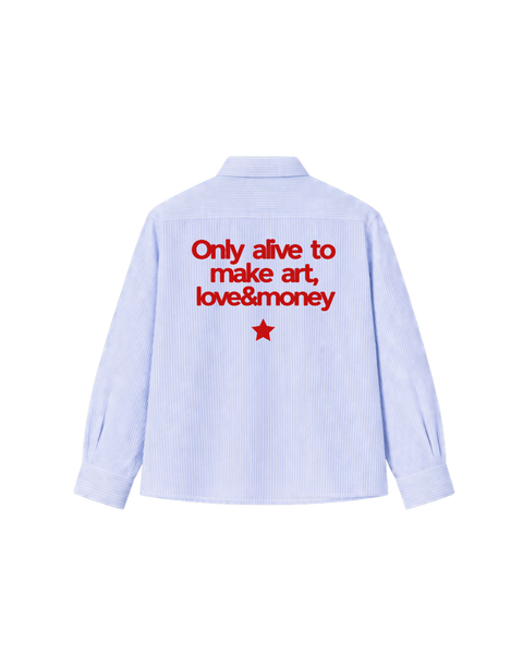 ONLY ALIVE STRIPED SHIRT - SKY BLUE