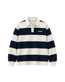 THE HERITAGE POLO SWEATSHIRT — IVORY / NAVY