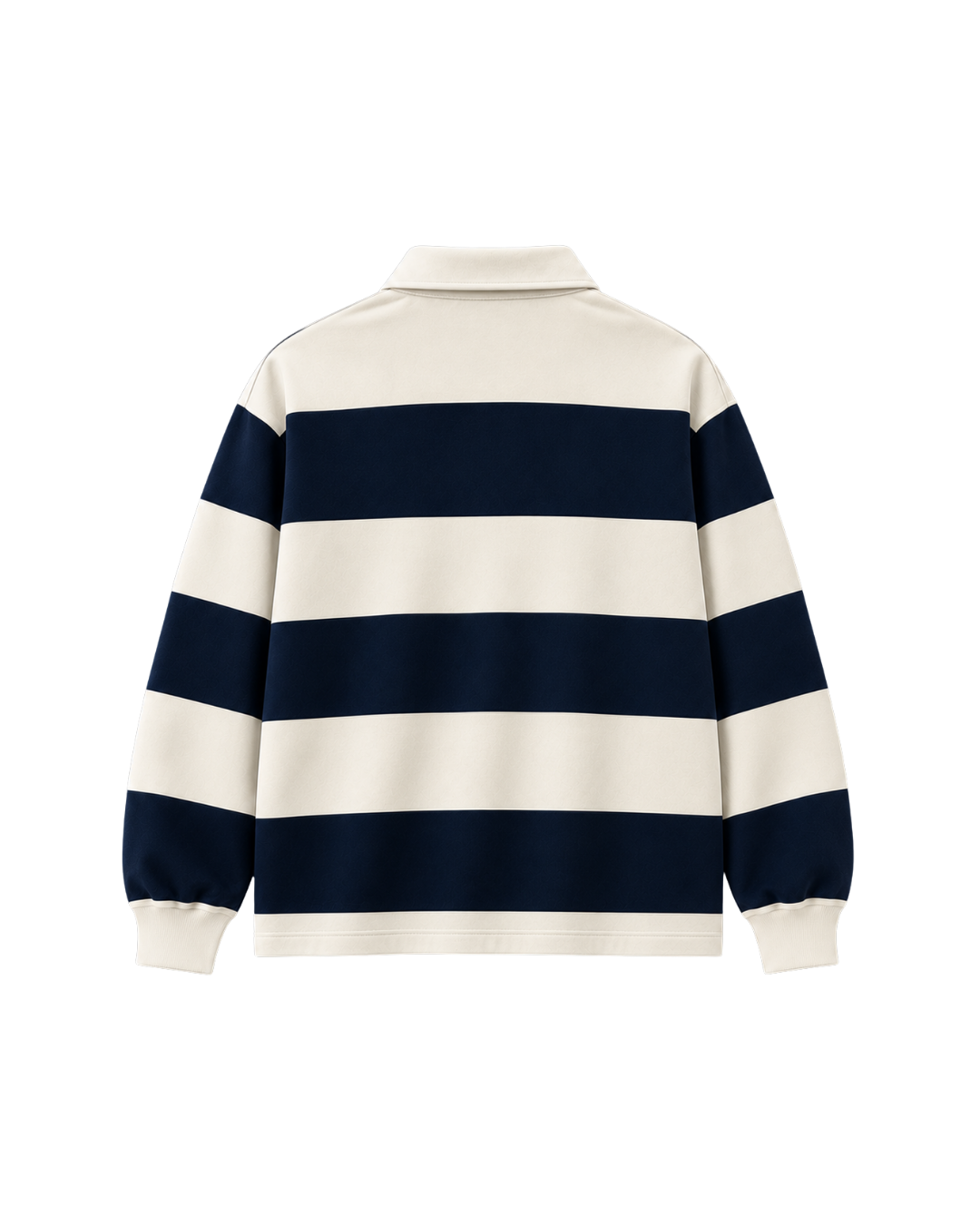 THE HERITAGE POLO SWEATSHIRT — IVORY / NAVY