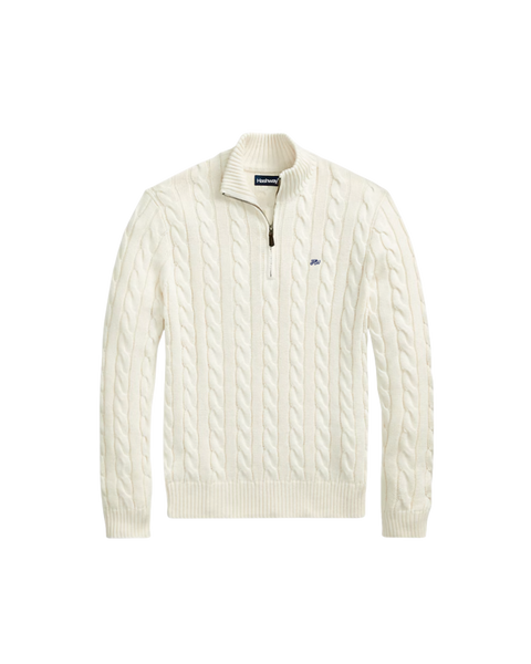HASHWAY QUARTER ZIP JUMPER - WHITE