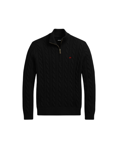 HASHWAY QUARTER ZIP JUMPER - BLACK