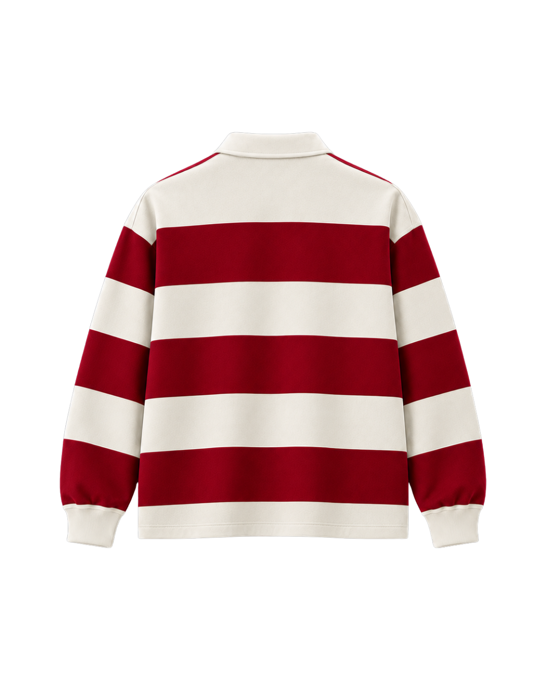 THE HERITAGE POLO SWEATSHIRT — IVORY/RED