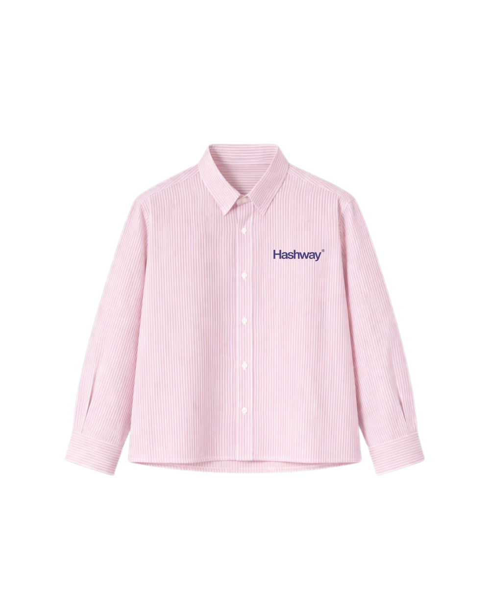 HASHWAY “SMILE OVER EVERYTHING” STRIPED SHIRT - SKY BLUE
