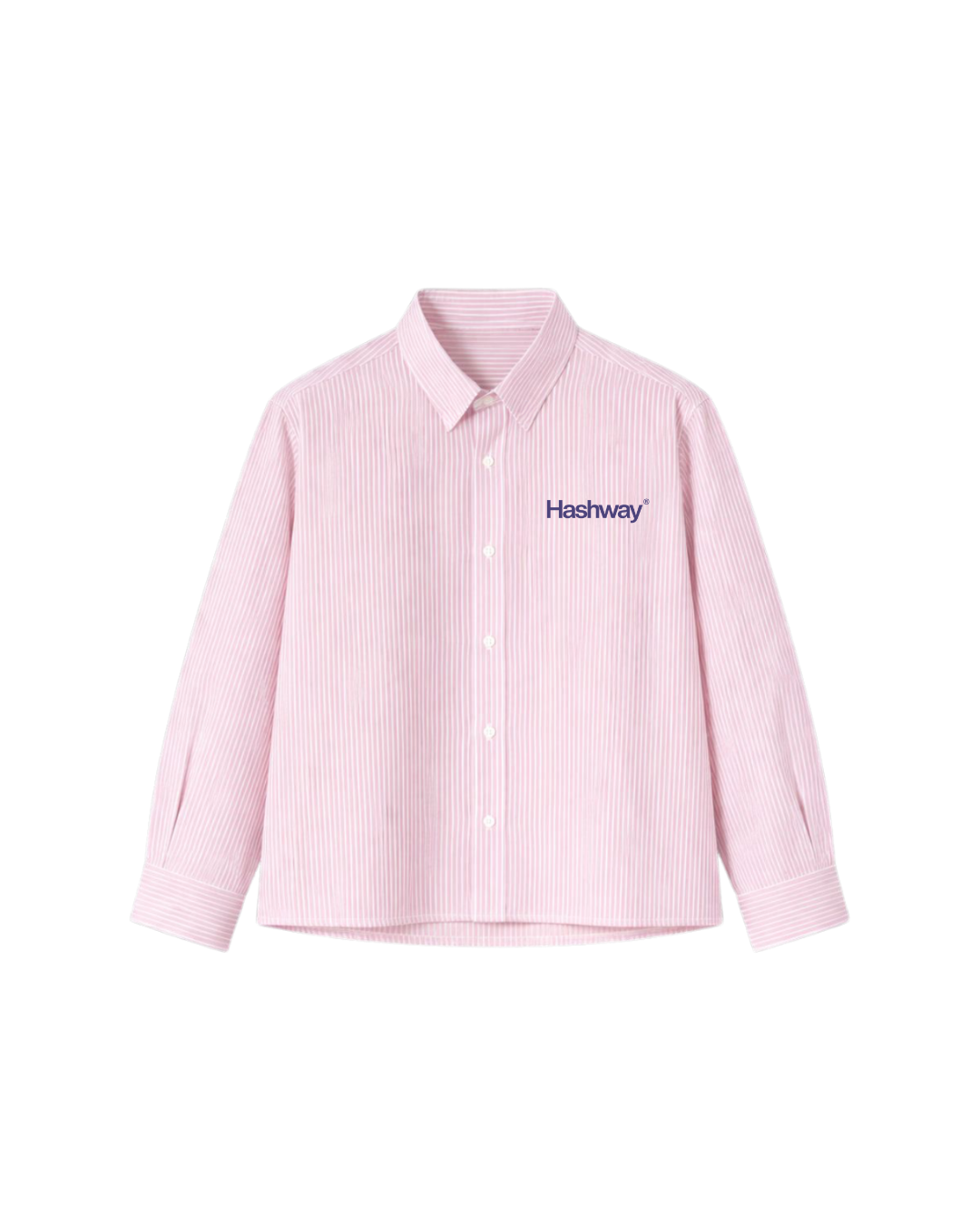 HASHWAY “SMILE OVER EVERYTHING” STRIPED SHIRT - SKY BLUE