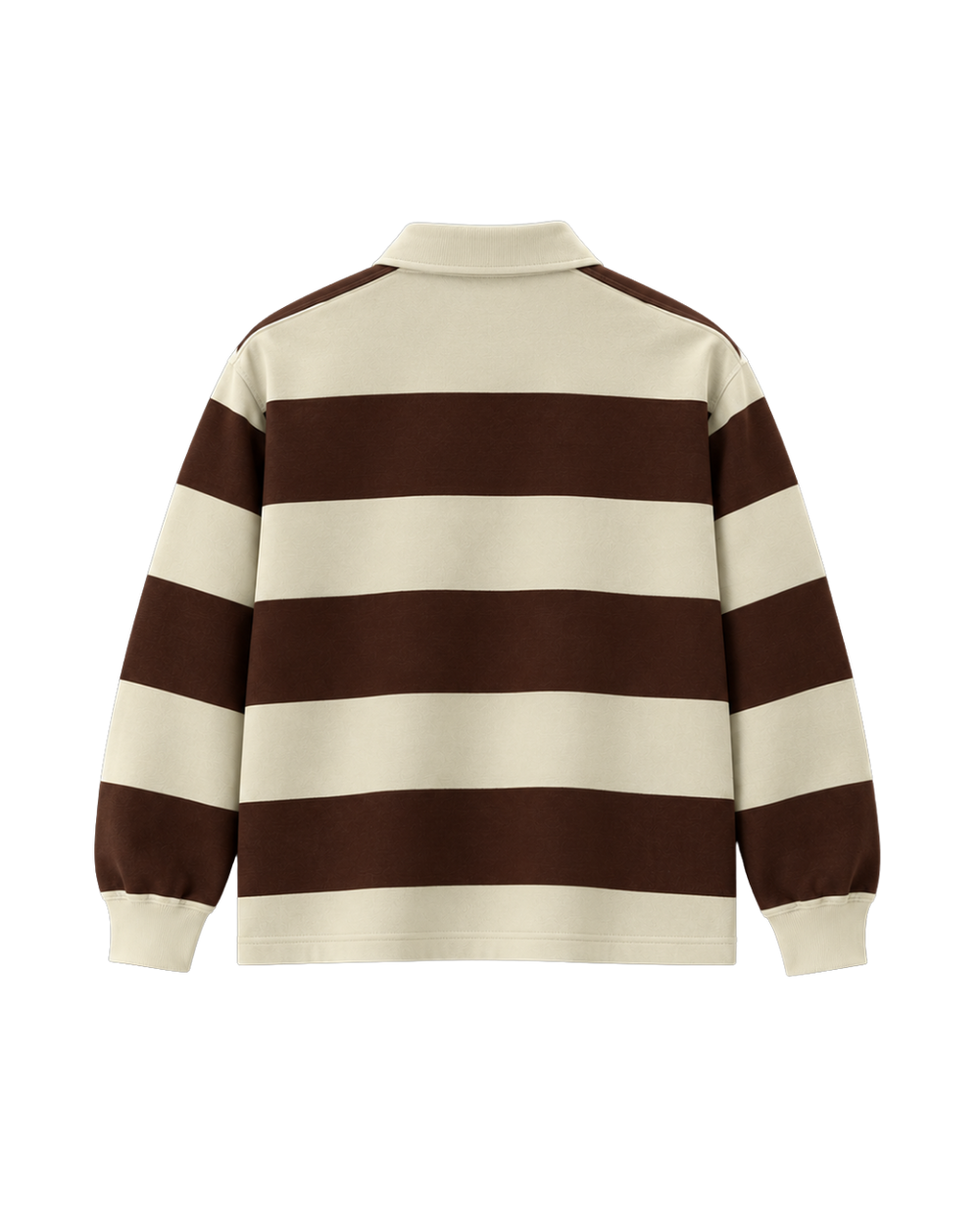 THE HERITAGE POLO SWEATSHIRT — IVORY/BROWN