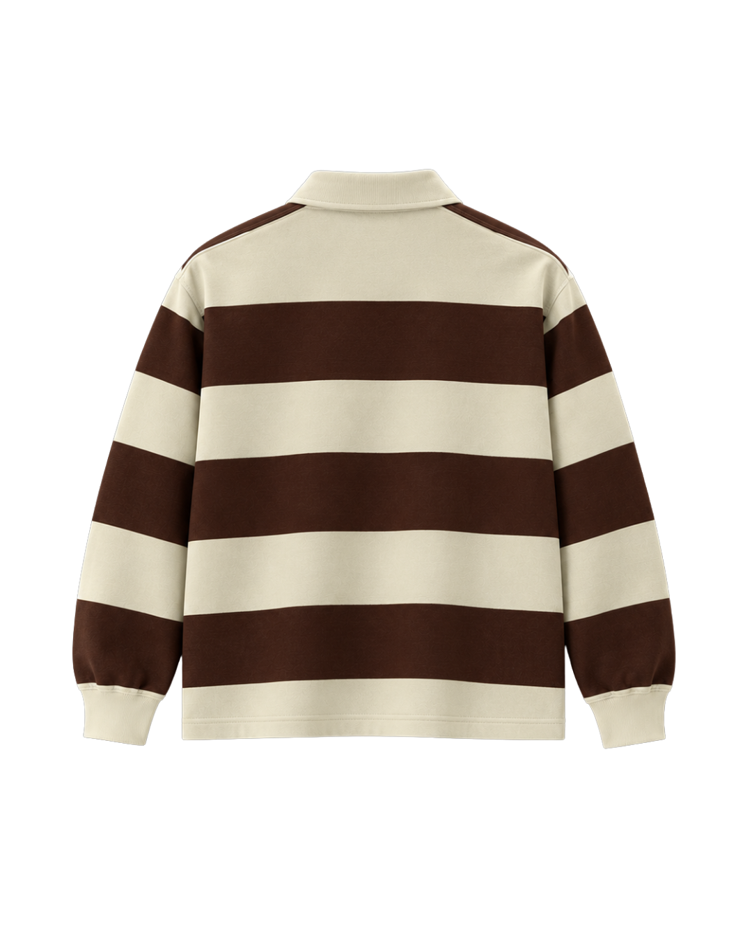 THE HERITAGE POLO SWEATSHIRT — IVORY/BROWN