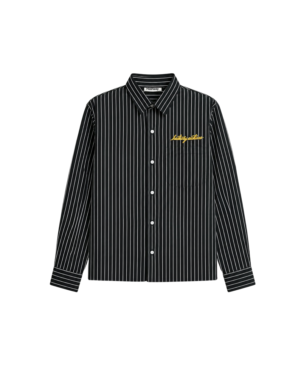 HASHWAY ARCHIVES STRIPED SHIRT- FOREST GREEN