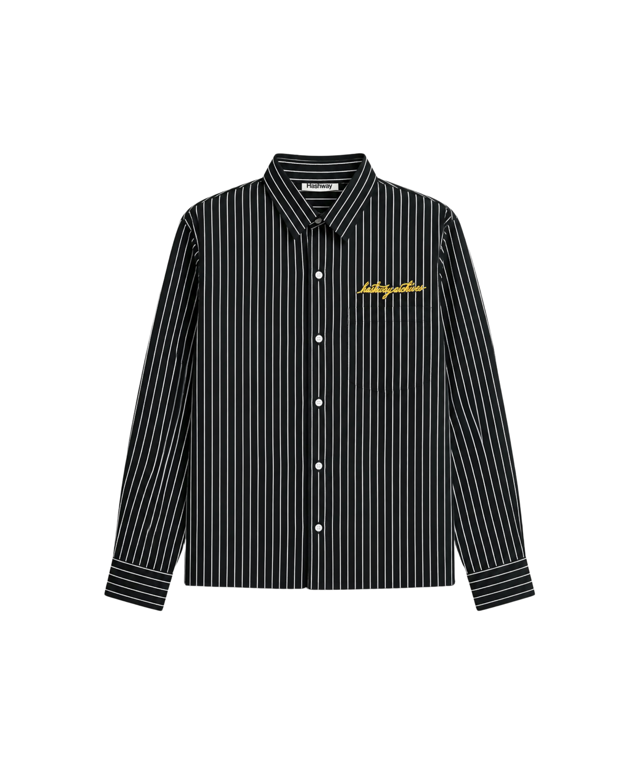 HASHWAY ARCHIVES STRIPED SHIRT- FOREST GREEN