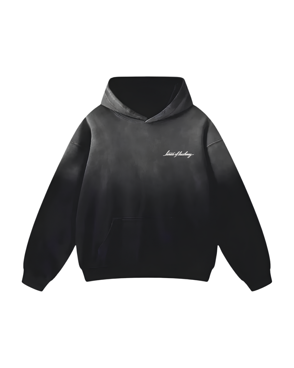 HOUSE OF HASHWAY OMBRÉ HOODIE - BLACK