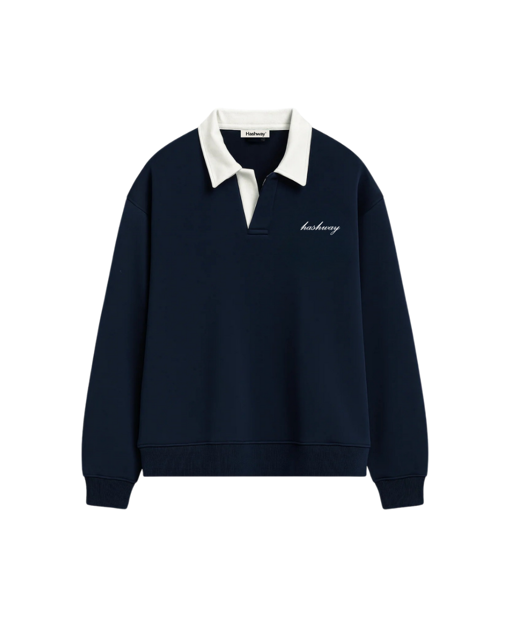 HASHWAY CLASSIC POLO SWEATSHIRT - NAVY