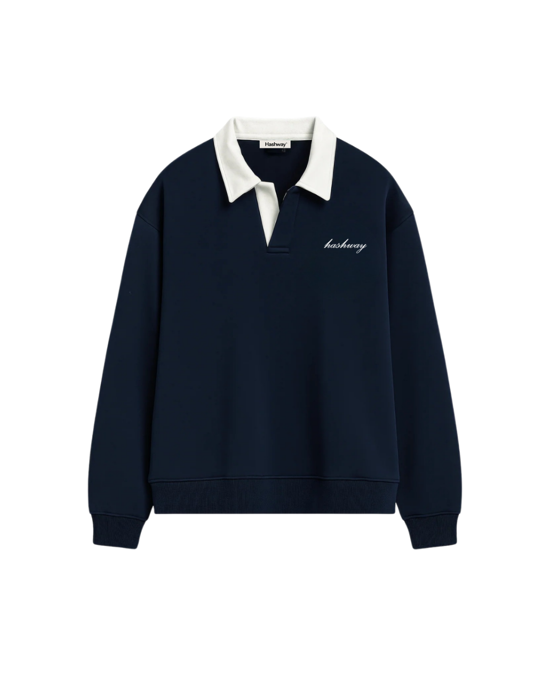 HASHWAY CLASSIC POLO SWEATSHIRT - NAVY