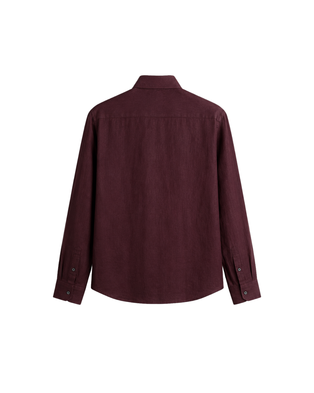 HASHWAY LINEN BLEND SHIRT - DARK BURGANDY
