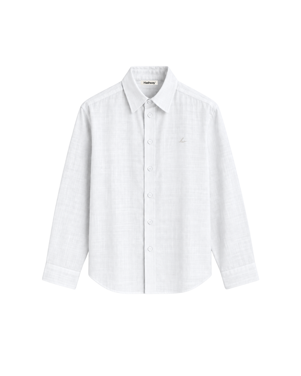 HASHWAY 100% PURE LINEN SHIRT - WHITE