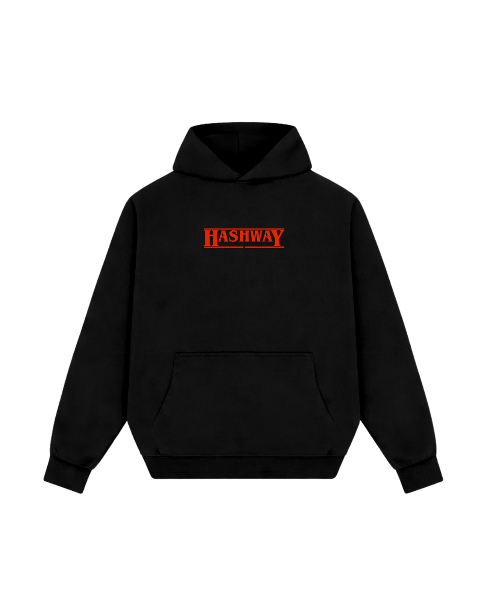 HASHWAY HELL FIRE HOODIE - BLACK