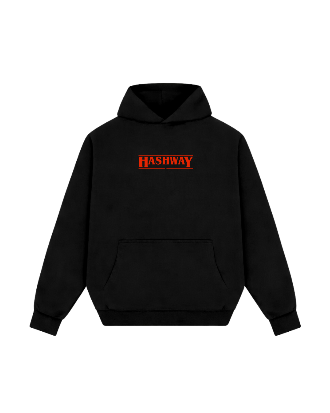 HASHWAY HELL FIRE HOODIE - BLACK