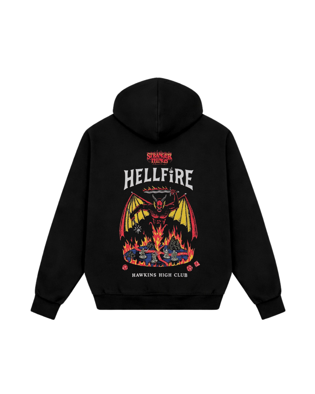 HASHWAY HELL FIRE HOODIE - BLACK