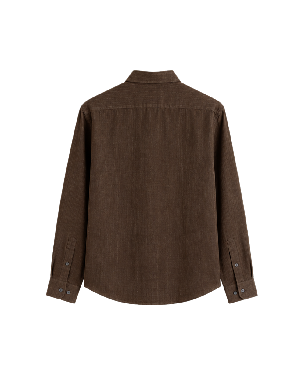 HASHWAY LINEN BLEND SHIRT - BROWN