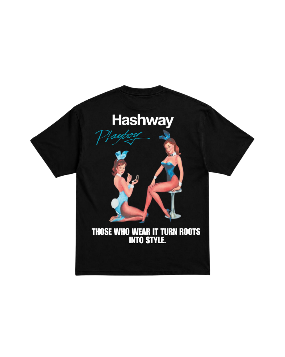 PLAYBOY ROOTS OVERSIZED TEE - BLACK