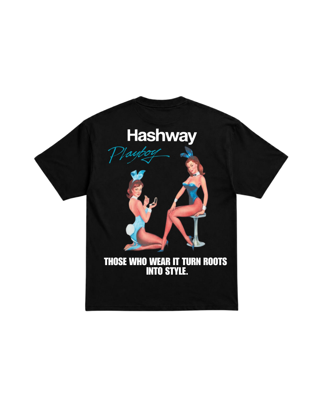 PLAYBOY ROOTS OVERSIZED TEE - BLACK