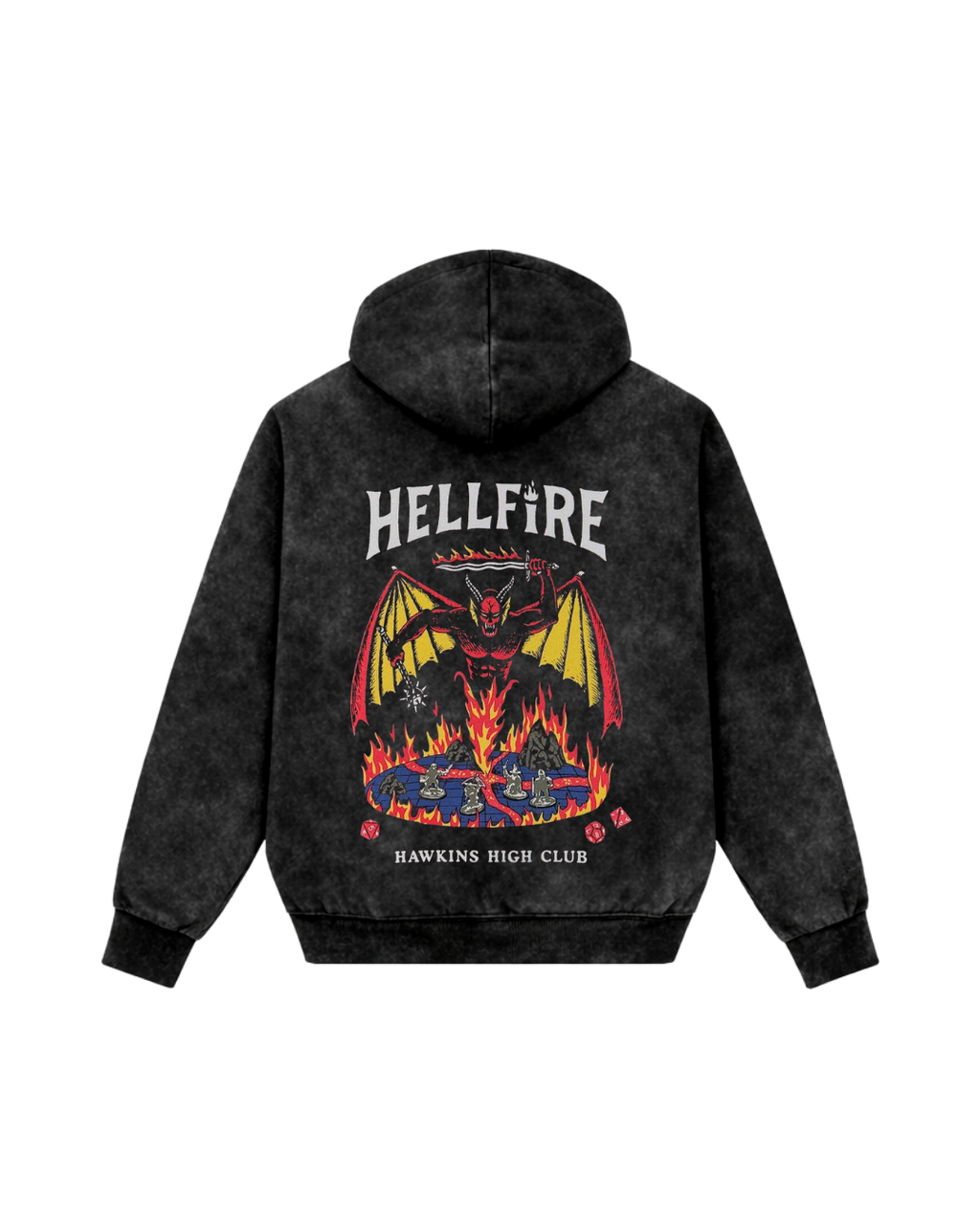 HASHWAY HELL FIRE HOODIE - ACID WASH