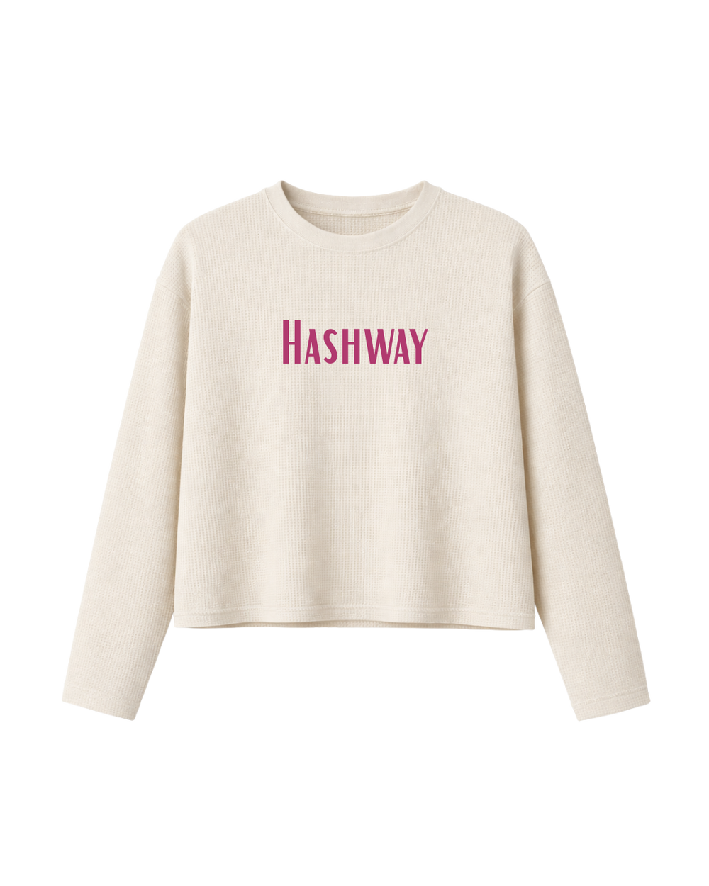 HASHWAY 'BROKEN CULTURE' WAFFLE TEE - OFF WHITE
