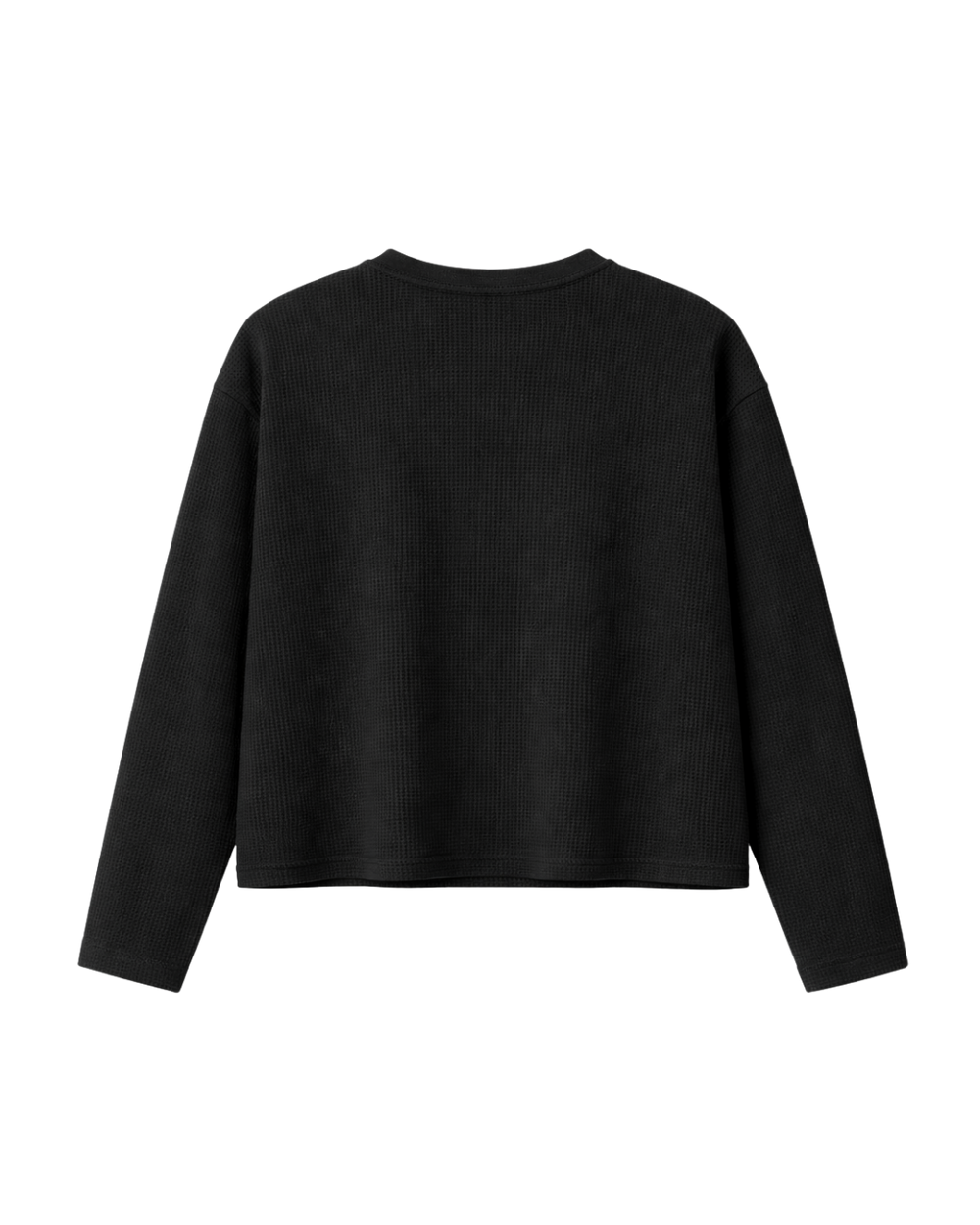 HASHWAY 'POLO BEAR' WAFFLE T-SHIRT - BLACK