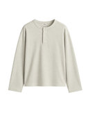 HASHWAY COTTON HENLEY TEE - OFF WHITE