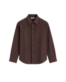 HASHWAY 100% PURE LINEN SHIRT - BROWN