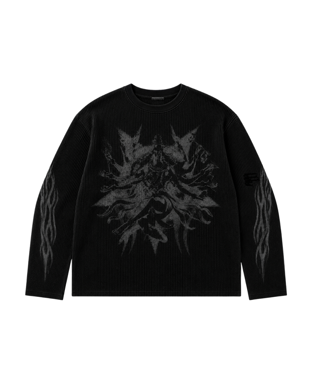 ECLIPSE REAPER WAFFLE TEE - BLACK