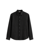 HASHWAY LINEN BLEND SHIRT - BLACK