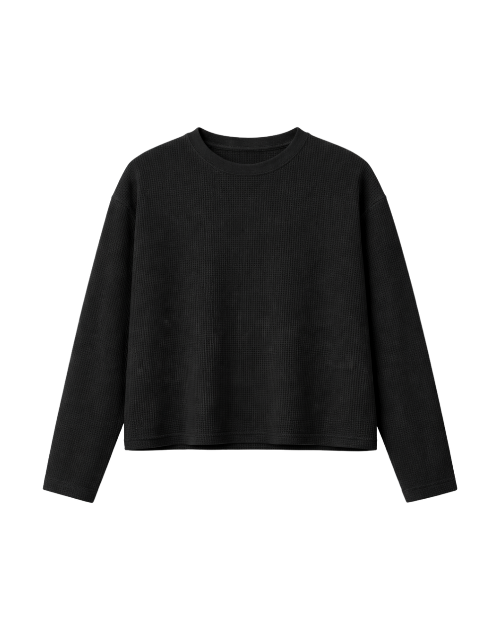 HASHWAY 'GOOD THINGS' WAFFLE T-SHIRT - BLACK