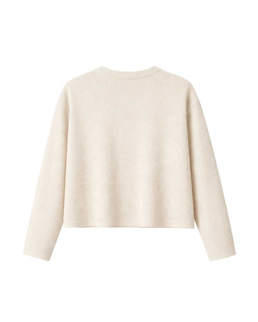 HASHWAY 'BEAR STREET' WAFFLE T-SHIRT - OFF WHITE