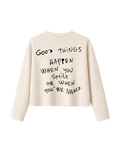 HASHWAY 'GOOD THINGS' WAFFLE T-SHIRT - OFF WHITE