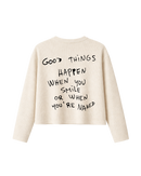 GOOD THINGS WAFFLE TEE - OFF WHITE