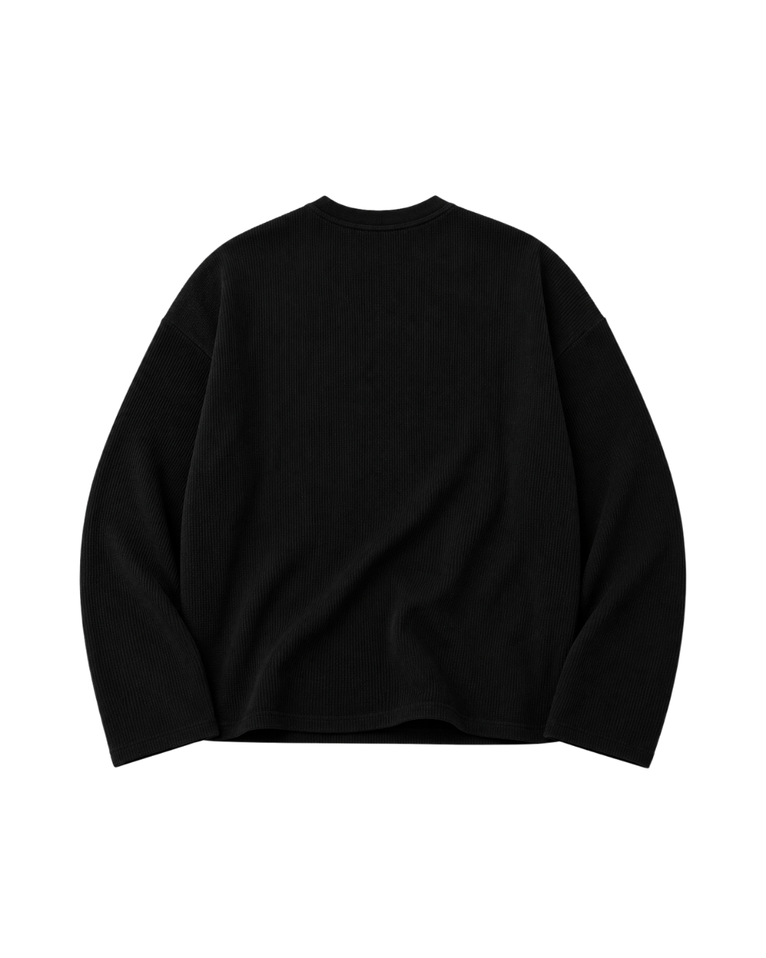HASHWAY ARCHIVES EMBROIDERED WAFFLE T-SHIRT - BLACK