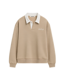 HASHWAY CLASSIC POLO SWEATSHIRT - BEIGE