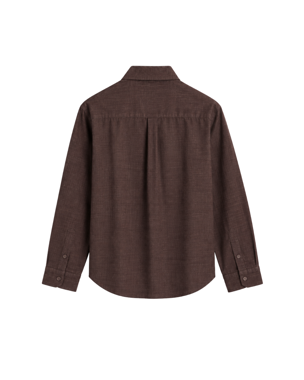 HASHWAY 100% PURE LINEN SHIRT - BROWN