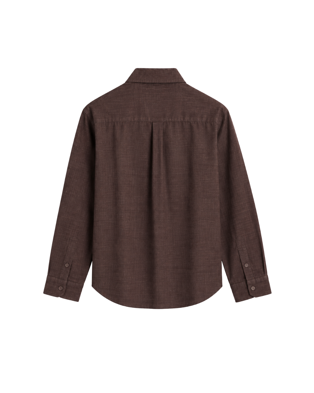 HASHWAY 100% PURE LINEN SHIRT - BROWN