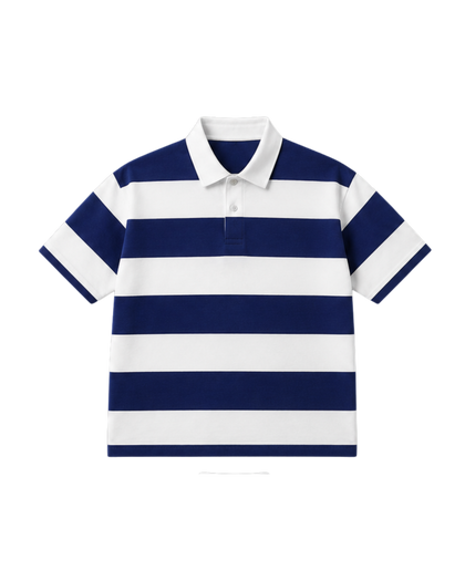 CLASSIC RUGBY POLO TEE - NAVY