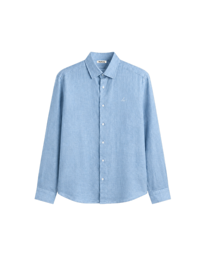 HASHWAY LINEN BLEND SHIRT - SKY BLUE