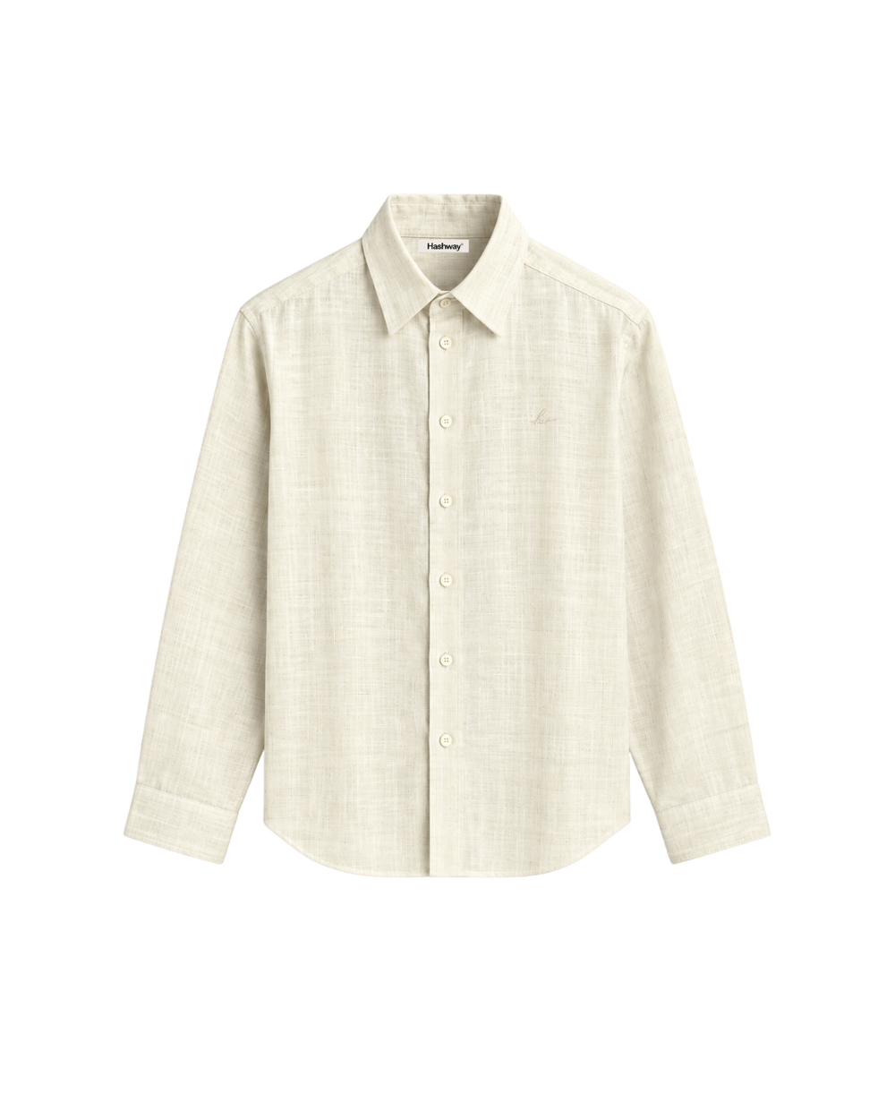 HASHWAY 100% PURE LINEN SHIRT - IVORY