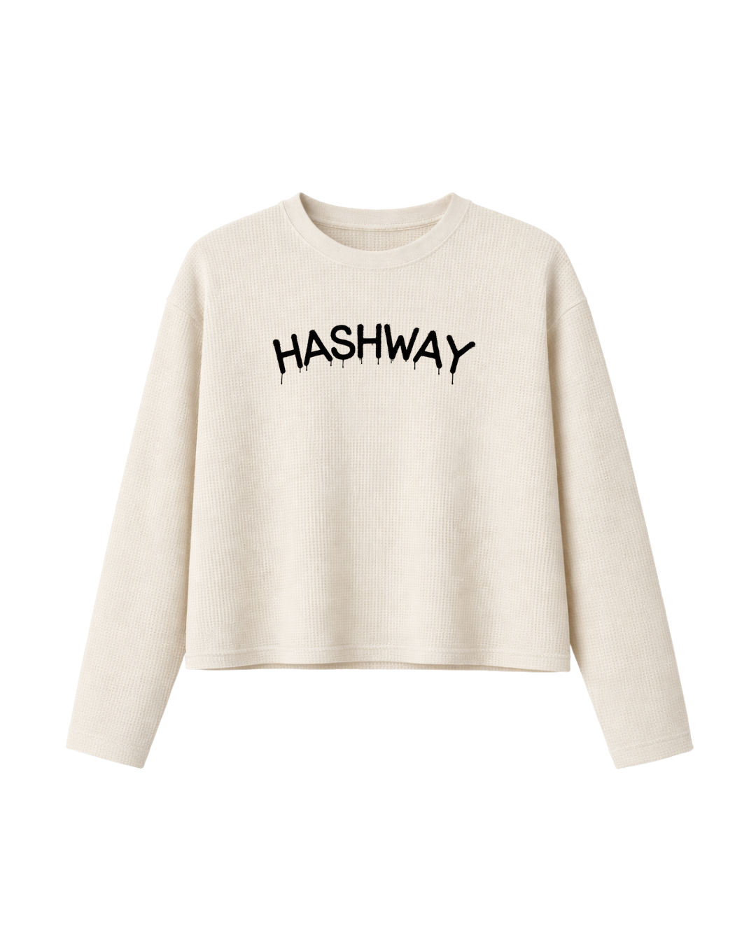 HASHWAY 'LIMITLESS' WAFFLE T-SHIRT - OFF WHITE