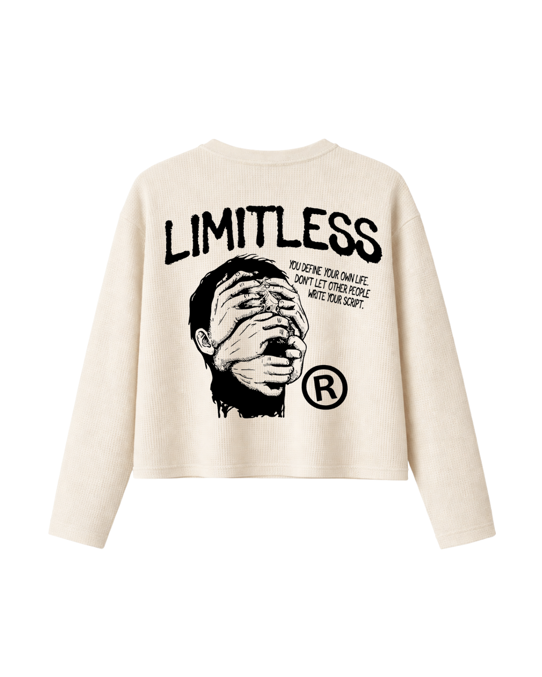 HASHWAY 'LIMITLESS' WAFFLE T-SHIRT - OFF WHITE