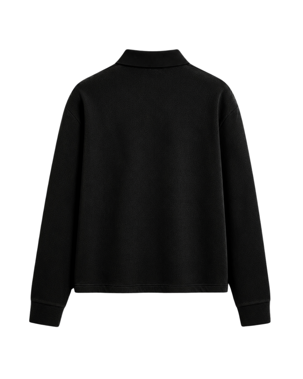 HASHWAY LONG SLEEVE POLO TEE - ALL BLACK